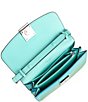 Color:Mint Liqueur Multi - Image 3 - Dakota Ombre Patent Leather Small Crossbody Bag