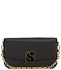 Color:Black - Image 1 - Dakota Smooth Leather Small Crossbody Bag