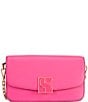 Color:Cosmic Pink - Image 1 - Dakota Smooth Leather Small Crossbody Bag