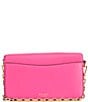 Color:Cosmic Pink - Image 2 - Dakota Smooth Leather Small Crossbody Bag