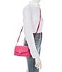 Color:Cosmic Pink - Image 4 - Dakota Smooth Leather Small Crossbody Bag