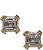 Color:Clear/Gold - Image 1 - Dazzle Stud Earrings
