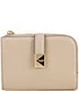 kate spade new york Deco Leather Small Compact Wallet, Color:Timeless Taupe - Image 1