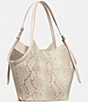 kate spade new york Deco Snake Embossed Leather Tulip Handle Tote Bag - Image 4