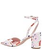 Color:Cream Dotty Floral - Image 3 - Delphine Floral Embroidered Ankle Strap Sandals