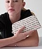 kate spade new york Devin 'I Love You' Script Leather Pouch, Color:Cream Multi - Image 5