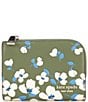 kate spade new york Devin Painterly Bouquet Embossed Leather Small Compact Wallet, Color:Cedar Stand Multi - Image 1