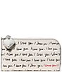 kate spade new york Devin Small 'I Love You' Embossed Script Slim Bifold Wallet, Color:Cream Multi - Image 1