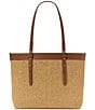 kate spade new york Do It All Large Contrast Trim Straw Tote Bag, Color:Cavern Clay Multi - Image 2