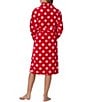 kate spade new york Dot Print Long Sleeve Shawl Collar Chenille Long Robe - Image 2