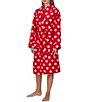kate spade new york Dot Print Long Sleeve Shawl Collar Chenille Long Robe - Image 3