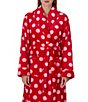 kate spade new york Dot Print Long Sleeve Shawl Collar Chenille Long Robe - Image 4
