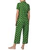 kate spade new york Dot Print Short Sleeve Notch Collar Cropped Jersey Knit Pajama Set - Image 2
