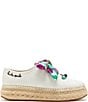 Color:Fresh White - Image 2 - Eastwell Orchid Bloom Canvas Espadrille Platform Sneakers