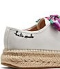 Color:Fresh White - Image 5 - Eastwell Orchid Bloom Canvas Espadrille Platform Sneakers