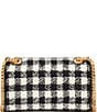 Color:Black/Multi - Image 2 - Evenlyn Gingam Tweed Fabric Small Shoulder Crossbody Bag
