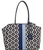 Color:Blue Multi - Image 1 - Everything Spade Flower Jacquard Stripe Large Tote Bag