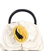 Color:Cream - Image 1 - Flora Top Handle Satchel Bag