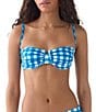 kate spade new york Gingham Ruched Underwire Bra Swim Top - Image 1