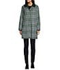 kate spade new york Glen Plaid Point Collar Removable Hooded Snap Front A-Line Raincoat, Color:Pop Glen Plaid - Image 3