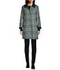 kate spade new york Glen Plaid Point Collar Removable Hooded Snap Front A-Line Raincoat, Color:Pop Glen Plaid - Image 4