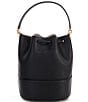 Color:Black - Image 2 - Gramercy Leather Bucket Bag