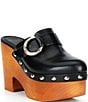 kate spade new york Halo Leather Studded Platform Block Heel Clogs - Image 1