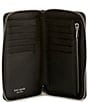 kate spade new york Halo Medium Fine Grain Leather Zip Around Wallet, Color:Black - Image 3