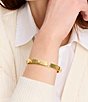 Color:Gold - Image 3 - Heritage Bloom Crystal Bangle Bracelet