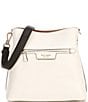 Color:Parchment Multi - Image 1 - Hudson Colorblocked Pebbled Leather Shoulder Bag