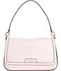 Color:Shimmer Pink - Image 1 - Hudson Flap Shoulder Bag