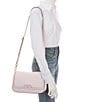 Color:Shimmer Pink - Image 4 - Hudson Flap Shoulder Bag