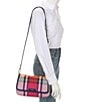 kate spade new york Hudson Grand Plaid Flap Shoulder Bag, Color:Pink Multi - Image 4