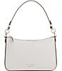 Color:Platinum Grey - Image 1 - Hudson Pebbled Leather Medium Convertible Crossbody Bag
