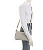 Color:Platinum Grey - Image 4 - Hudson Pebbled Leather Medium Convertible Crossbody Bag