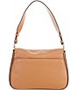 Color:Bungalow - Image 2 - Hudson Pebbled Leather Medium Convertible Flap Shoulder Bag