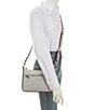 Color:Platinum Grey - Image 4 - Hudson Pebbled Leather Medium Crossbody Bag