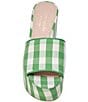 Color:Summit Green - Image 4 - Ibiza Gingham Raffia Platform Sandals