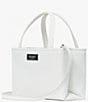 kate spade new york Icon Mini Nylon Tote Crossbody Bag, Color:White Dove - Image 3