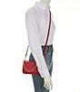 Color:Renaissance Rose - Image 4 - Jolie Pebbled Leather Small Convertible Crossbody Bag
