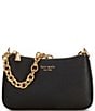 Color:Black - Image 1 - Jolie Pebbled Leather Small Convertible Crossbody Bag