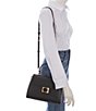 Color:Black - Image 4 - Katy Medium Top Handle Textured Satchel Crossbody Bag