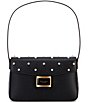 Color:Black Multi - Image 1 - Katy Pearl Embellished Textured Leather Medium Shoulder Bag