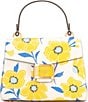 Color:Cream Multi - Image 1 - Katy Sunshine Floral Small Top Handle Satchel Bag