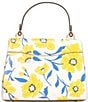 Color:Cream Multi - Image 2 - Katy Sunshine Floral Small Top Handle Satchel Bag