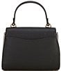 Color:Black - Image 2 - Katy Textured Leather Small Top Handle Satchel Bag
