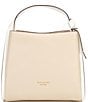 Color:Mountain Pass - Image 1 - Knott Colorblock Medium Pebbled Leather Crossbody Tote Bag