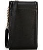 Color:Black - Image 2 - Knott Leather Phone Crossbody Bag