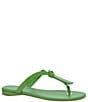 Color:Kate Spade Green - Image 1 - Knott Leather Thong Sandals