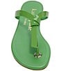 Color:Kate Spade Green - Image 4 - Knott Leather Thong Sandals
